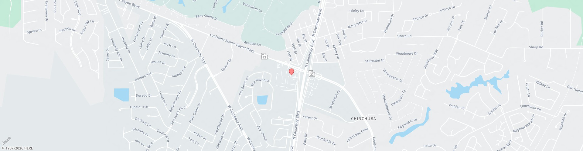 Location Map: 1814 N Causeway Blvd Mandeville, LA 70471